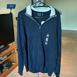 Nautica Navy 1/4 Zip Sweater